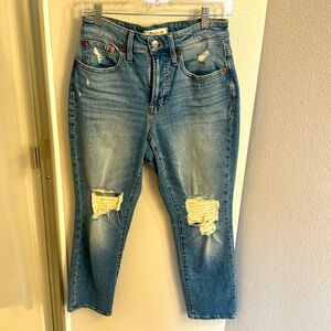 Madewell Curvy Perfect Vintage distressed jeans